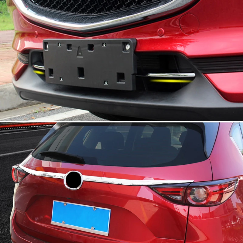 Для Mazda CX 5 CX5 KF 2017 2018 2019 хромированный передний задний противотуманный светильник