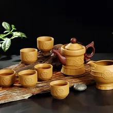 Исин Аутентичные Фиолетовый чайные сервизы Керамические кунг-фу Чайные сервизы 8 шт набор