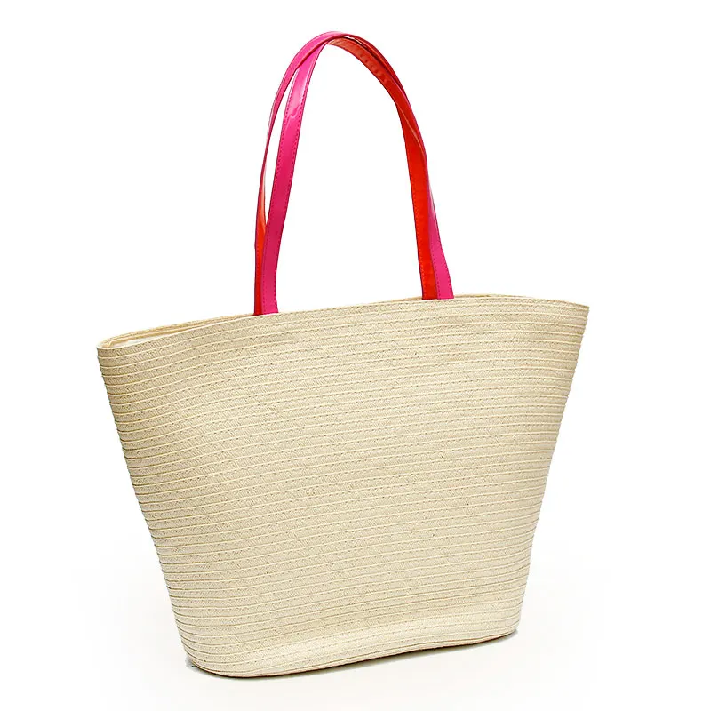 Женская пляжная сумка Персонализированная на заказ Вышивка текст логотип, название большой емкости Плетеная соломенная сумка летняя сумка через плечо