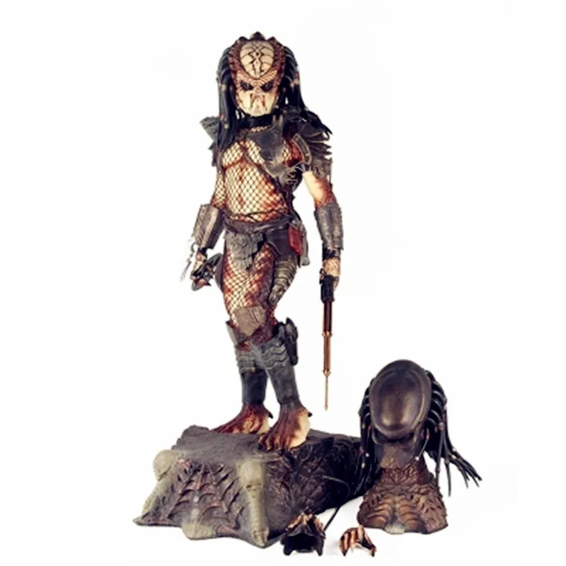 

Anime Alien vs. Predator Sea Crab Predator Full-Length Portrait Statue Two Heads Replaceable Resin ComputerShop Decoration G1496