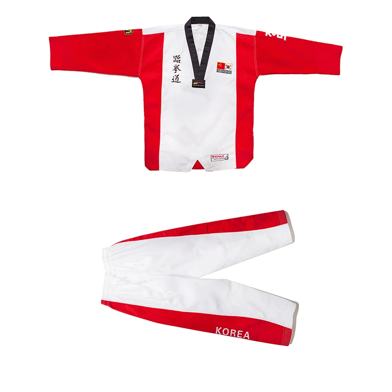 Тхэквондо Dobok TKD хлопок и бамбуковое волокно Униформа ITF серия детей тхэквондо