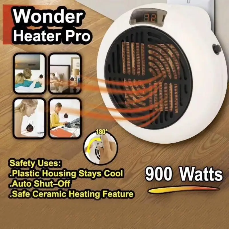 

900W Winter Household Electric Heater Fan Wall Mini Fan Heater Portable Handy Stove Radiator Warmer Machine for EU US UK Plug