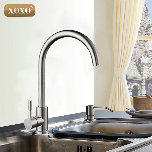 Special Offers XOXOHigh Quality total 304 stainless steel no lead Kitchen sink Faucet Sink Tap 360 Swivel Mixer Kitchen faucet 83026