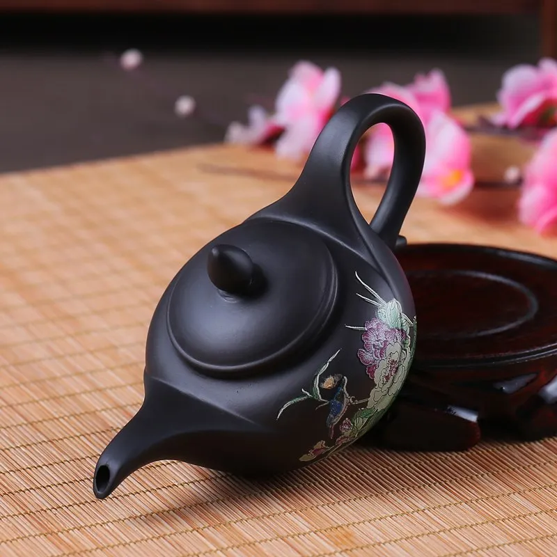 Горшок Zisha Yixing чистый ручной кунг-фу чайник керамический чайный набор бытовой фильтр маленький чайник с цветами чайник Си Ши чайник