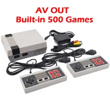 Встроенный 500 игр 8 бит AV Выход мини ТВ игровой консоли Ручные игры ретро Видео игровой консоли двойной геймпад контроллер