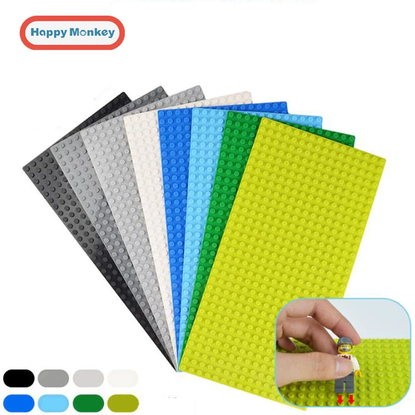 

16*32 Dots Base Plate for Small Bricks 11 Colors Baseplate Board DIY Building Blocks Toy For Children Compatible with legoing 35