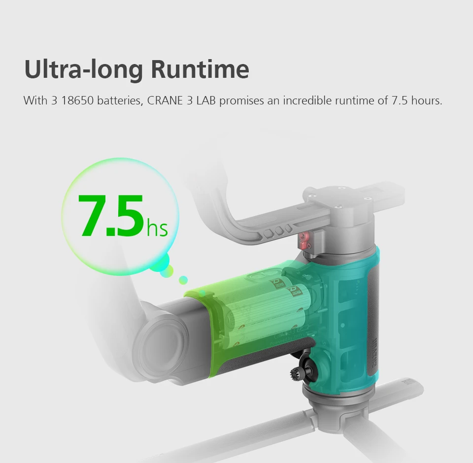 Zhiyun Crane 3 лаборатории 3-х позиционный ручной карданный Стабилизатор камеры DSLR подходит для sony A7M3 A7R3 A6500 A7R2 Canon Panasonic GH4 GH5 Nikon