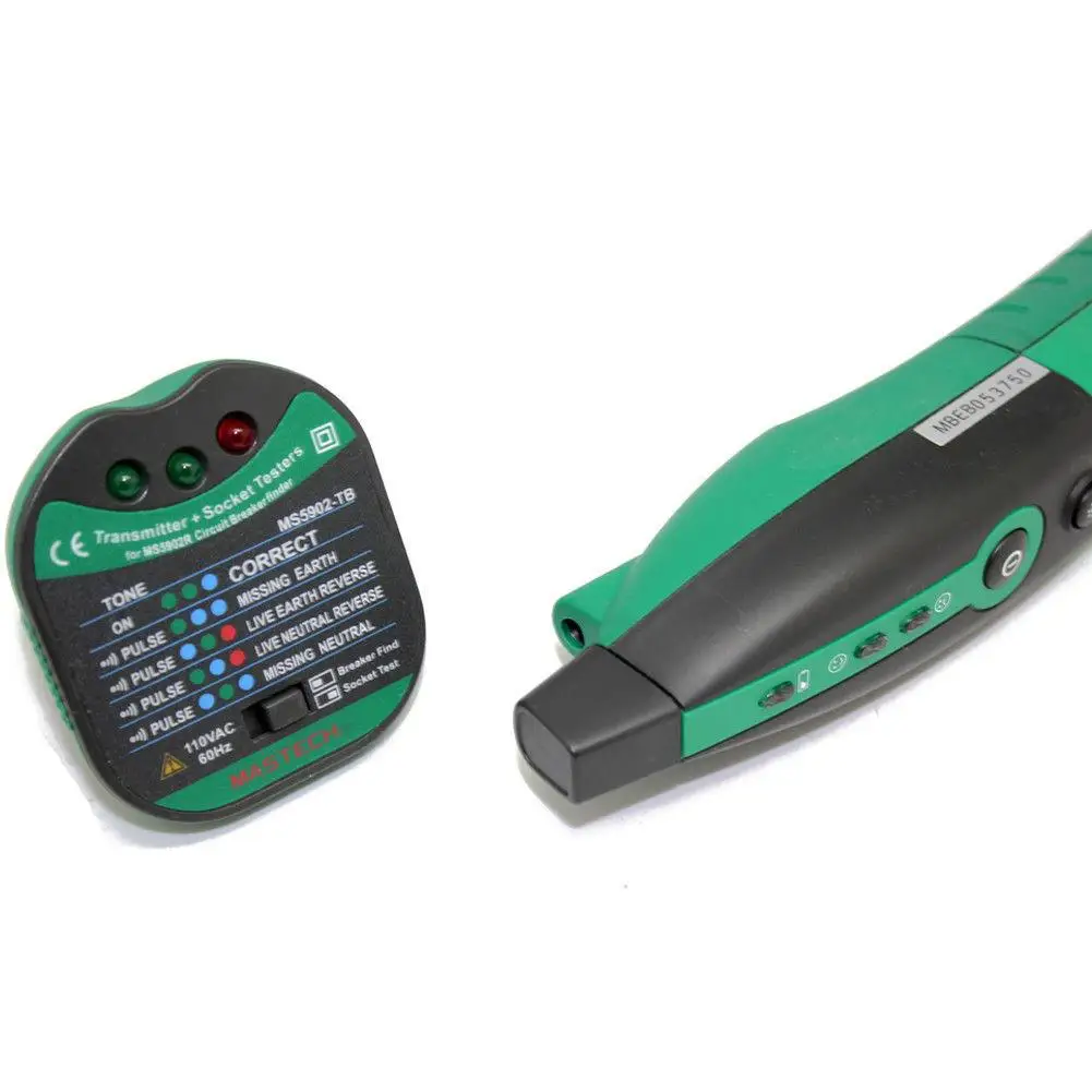 MS5902 Automatic Circuit Breaker Finder Fuse Socket Tester European specification 220V/230V with Flashlight