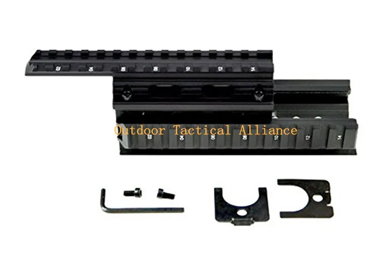 Airsoft Tactical AK 74U Airsoft Quad Ris Rail Scope Mount Handguard Rail 12 шт. Picatinny Чехлы для охоты аксессуары для стрельбы