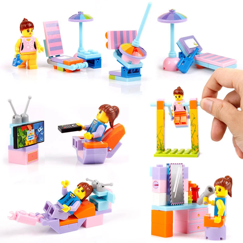 

20120Diy Building Blocks Swing Figures minifigure Accessories Toys For Children Compatible With Legoingly Duplo Brick