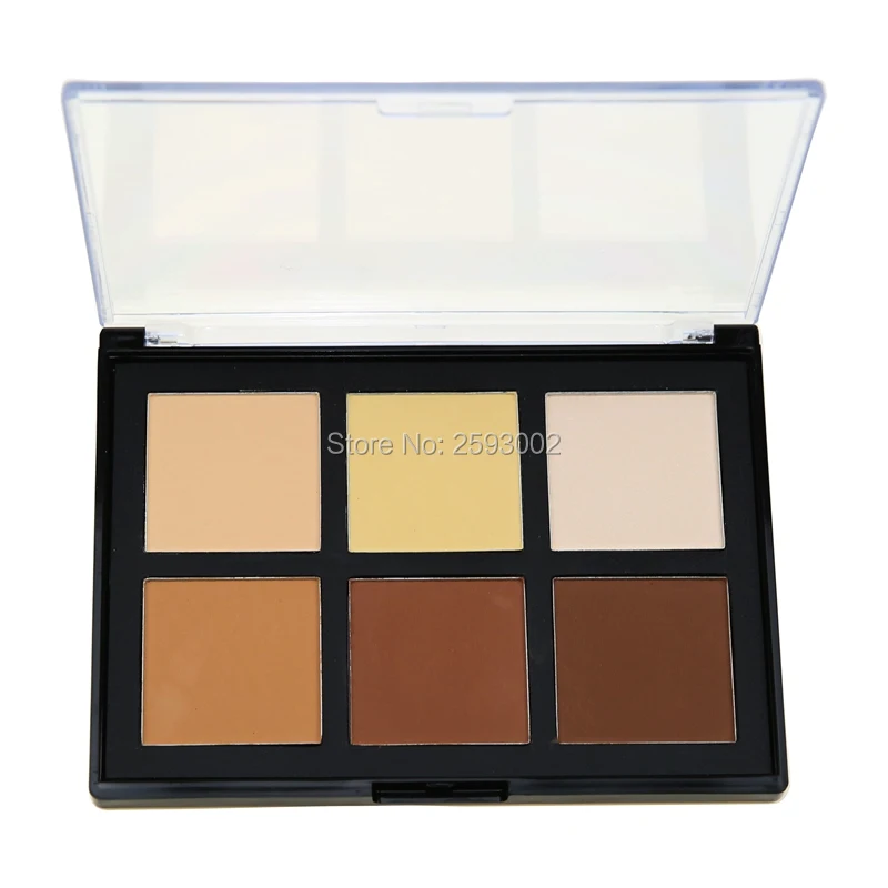

2016 New 6 Color Foundation Powder Women Makeup Cosmetic Contour Shading Pressed Concealer Kit Palette