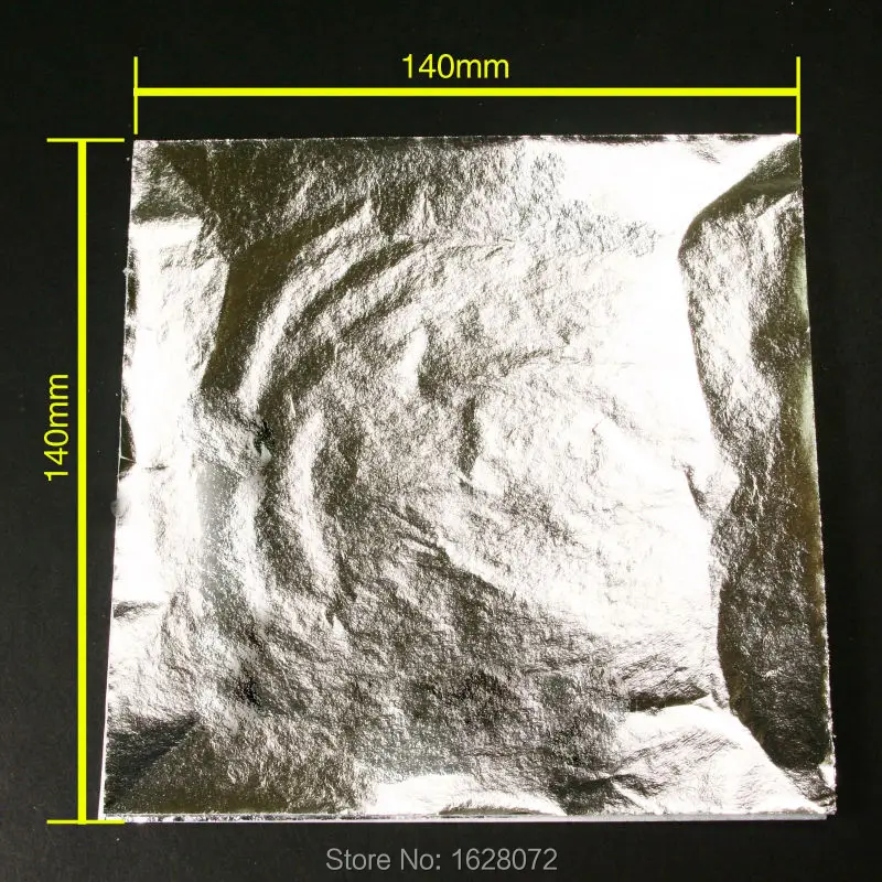1000 листов имитация золотого листа имитация серебряного листа 14*14 см-Золотая фольга Подлинная Медь лист для золочения Ремесло Украшение