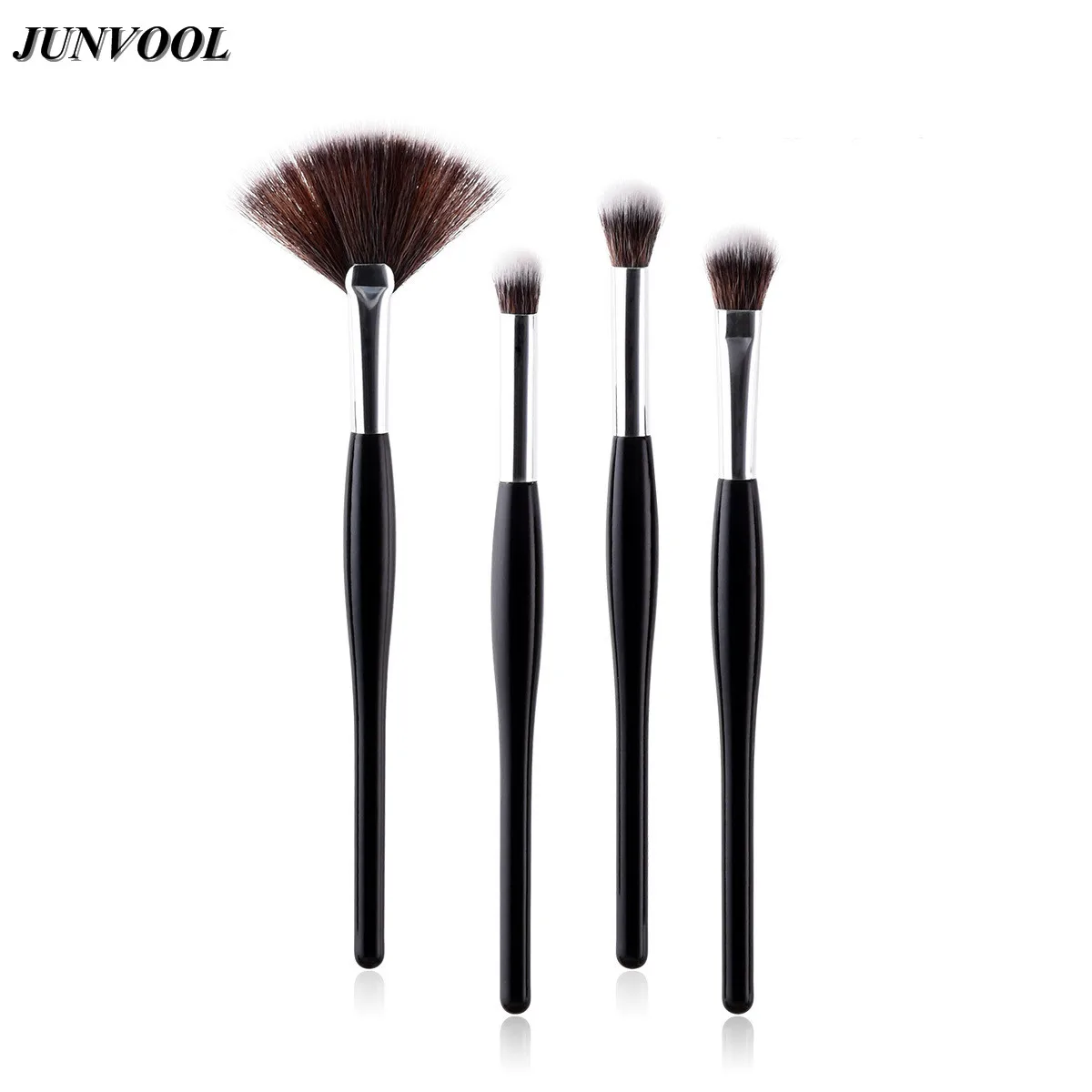4Pcs Eye Shadow Makeup Brushes Wood Handle Contour Concealer Blush Cosmetic Eyebrow Eyeshadow