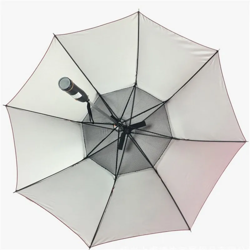 

104x79.5cm Long-Handle Summer Umbrella with Fan Rain and Rain Dual-use Umbrella Fan Umbrella