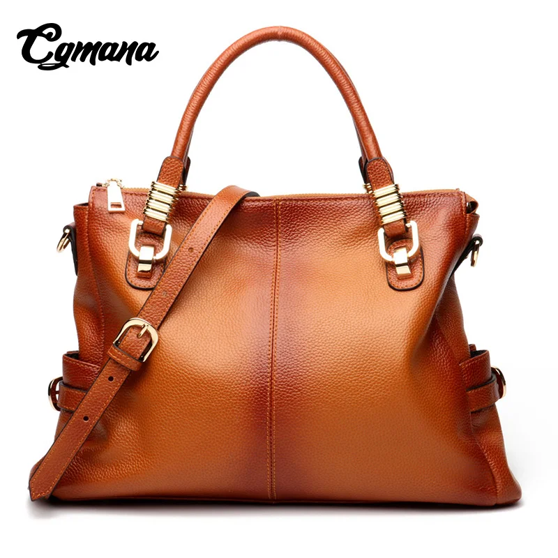 

Women Genuine Leather Handbags 2019 High Quality Handbag Luxury Handbags Women Bags Designer Women's Brand Leather Shoulder Bag
