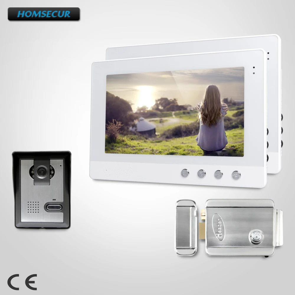 

HOMSECUR 10.1inch Video Door Entry Phone Call System with Ultra-large Screen Monitor XC005+XM101-W