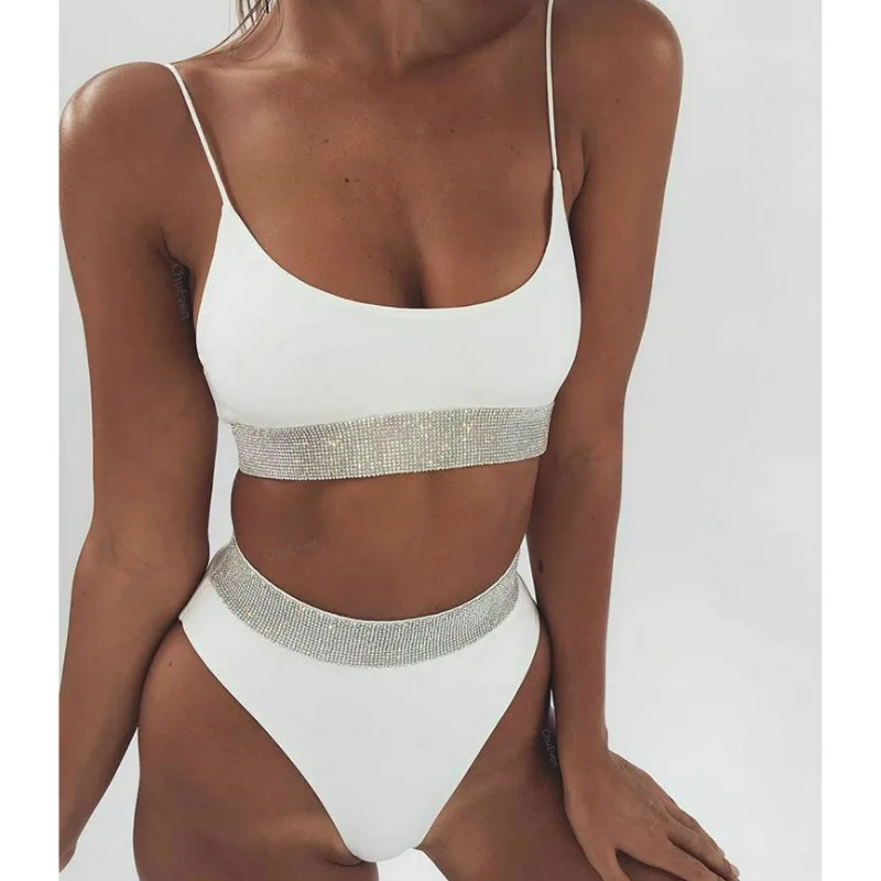 Push Up Swimwear Women High Waist Bikini set Solid Beach Bathing Suit Brazilian Swimsuit For Girls Bikini Swim Suit femme