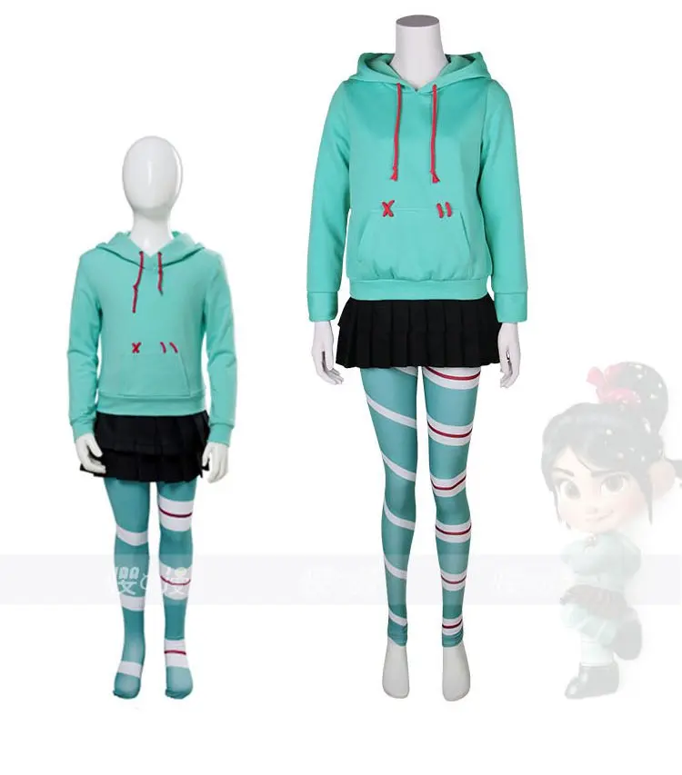 

Vanellope von Schweetz Costume Children Kids Adult Cosplay Halloween Costume