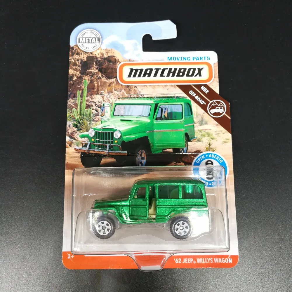 1962 Jeep Willys wagon Matchbox moving parts 1 /64 Neuf sous bister 