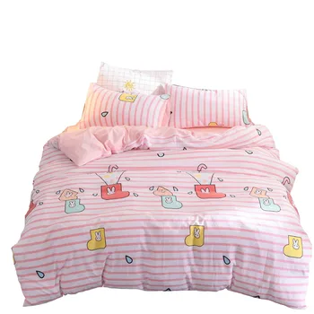 

Spring Cotton 4 pieces sheet set Explosion Models Washed Cotton Dormitory Bed Supplies