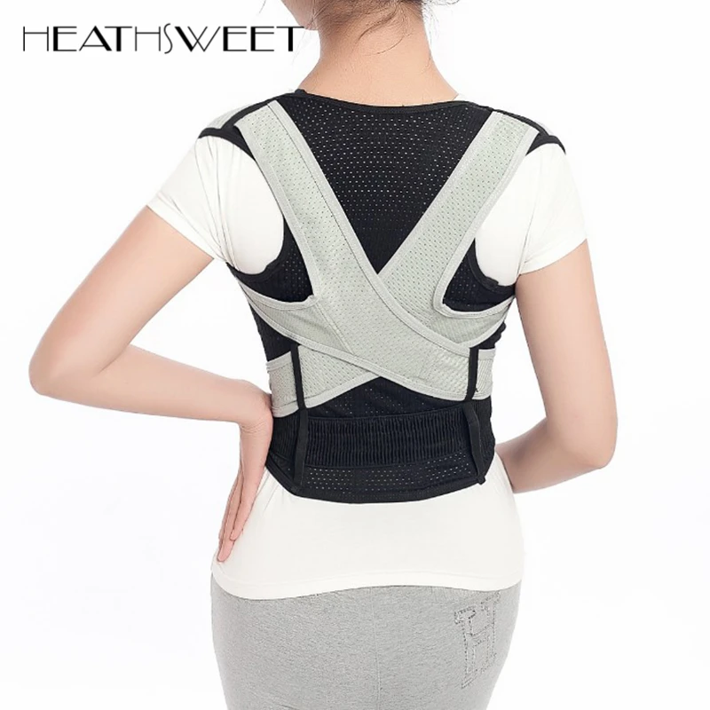 Healthsweet Back Shoulder Bandage Support Brace Straightener Posture