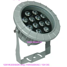 Высококачественный высокомощный Светодиодный прожектор для улицы 12 Вт, светодиодный проектор, 110В-250В переменного тока, DS-06-20-12W, чип edison, гарантия 2 года