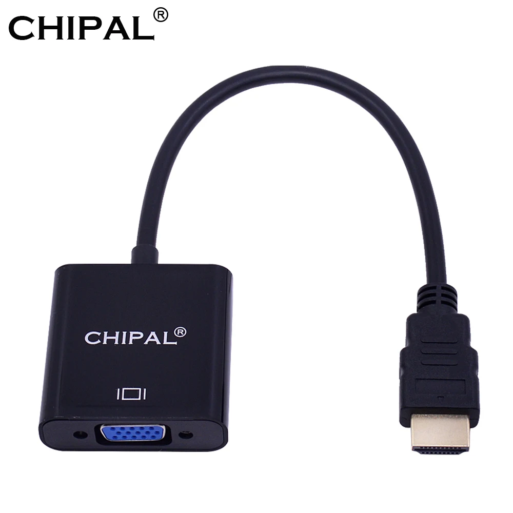 CHIPAL 10 шт 1080P для HDMI-VGA конвертера HDMI2VGA Кабель-адаптер для ПК компьютера настольного ноутбука планшета на полный HDTV дисплей