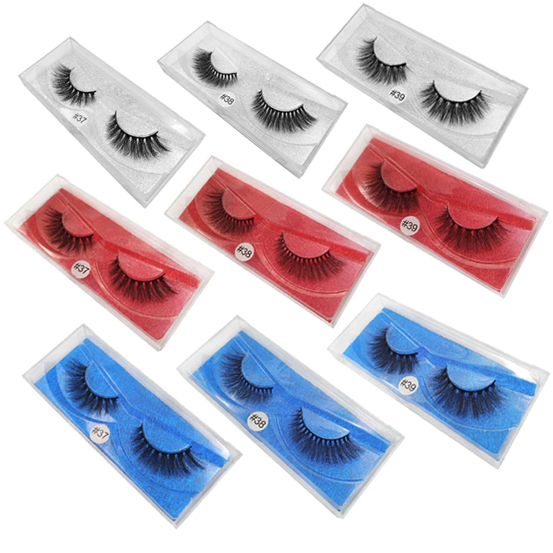 1 box mink eyelashes false natural long lashes handmade 3d extensions makeups cilios maquiagem faux cils | Красота и здоровье