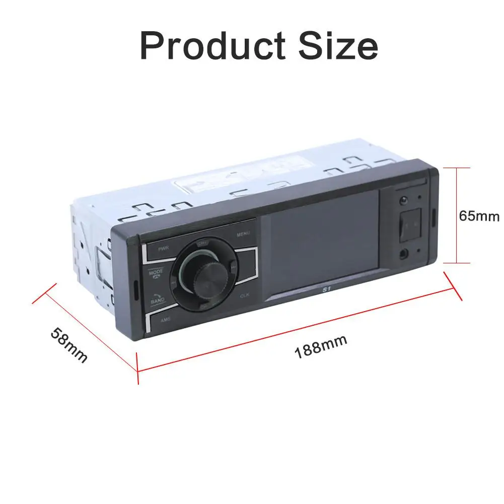 S1 3,2 дюймов 1 Din WIN-CE автомобильный стерео MP5 плеер Экран bluetooth-гарнитура FM радио USB разъём подачи внешнего сигнала AUX-in No/с заднего вида Камера