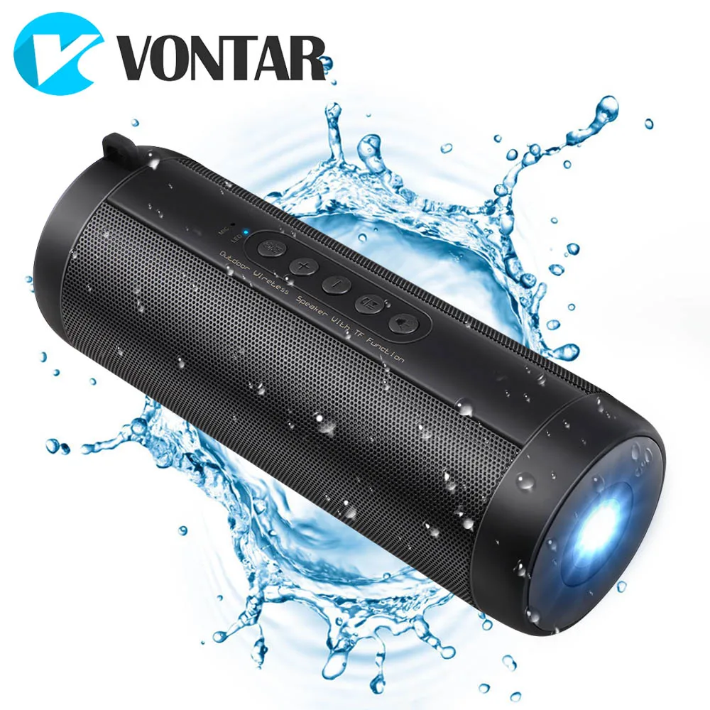 baratas VONTAR T2 Altifalantes Áudio Soundbar Subwoofer Speaker Bluetooth Mãos Livres Sem Fio À Prova D Água para Viagens Ao Ar Livre esportes