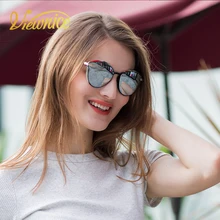 Viewnice 2018 Nuevo Retro de Las Mujeres gafas de Sol de Marca de Fábrica Polarizaron las Gafas de Plástico marco de Promoción Gafas De Sol Mujer Azul con caja V0824