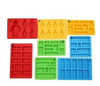 

Lego creative silicone ice trays ice maker Lego type Muffin Sweet Candy Jelly fondant Cake chocolate Mold Ice Moulds Candy Molds