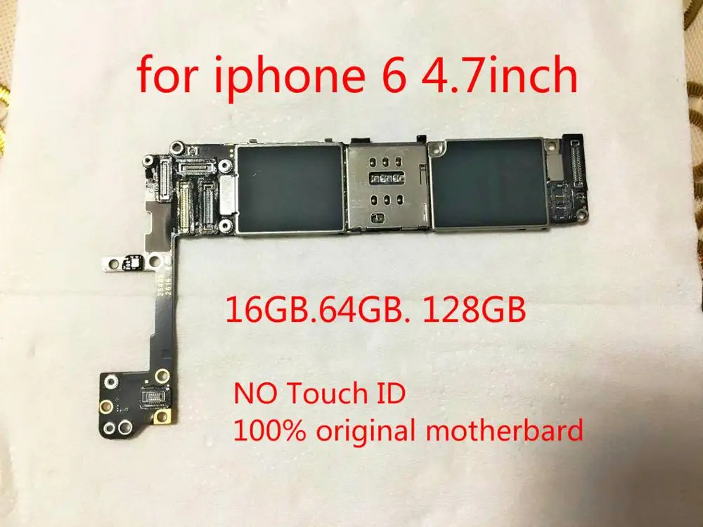 

100% Original unlocked Logic board Circuits motheboard For iphone 6 128GB without touch ID without Fingerprint+tool+gift
