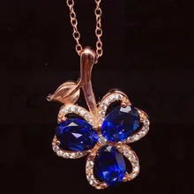 Ожерелье в цветочном стиле с натуральным голубым топазом Серебро 925 пробы 1.1ct* 3 шт драгоценный камень T8103108