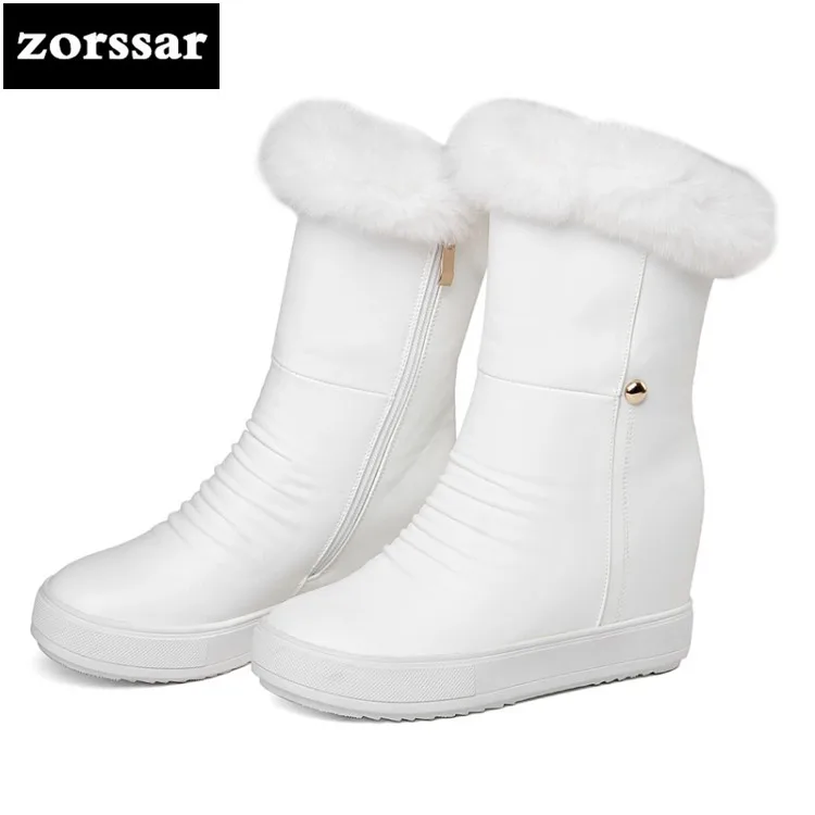 {Zorssar} Winter fur Women Boots High heels pu leather ankle Snow Boots Female Warm Plush Insole shoes High Quality Botas Mujer {Zorssar} Winter fur Women Boots High heels pu leather ankle Snow Boots Female Warm Plush Insole shoes High Quality Botas Mujer