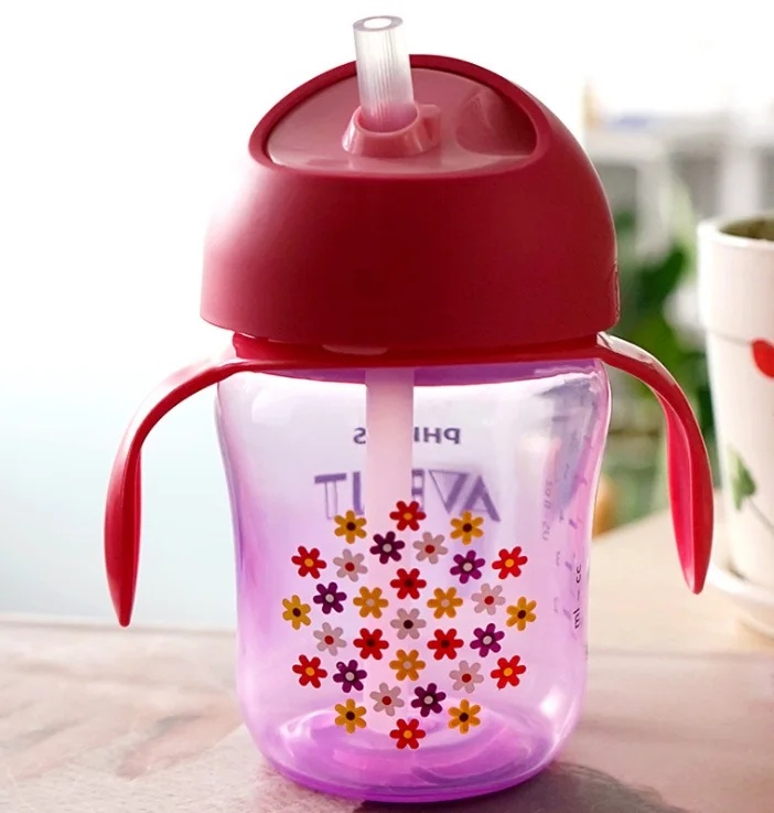 AVENT соломенная чашка Питьевая чашка 9-12 oz/260 ml-340 ml 12m+/18 m - Цвет: 12m