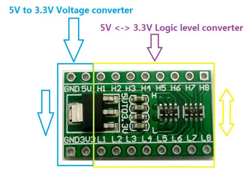 

8CH IIC I2C Logic Level Converter Bi-Directional Module & DC-DC 5V to 3.3V Setp-dowm Buck AMS1117 Board For_Arduino Breadboard
