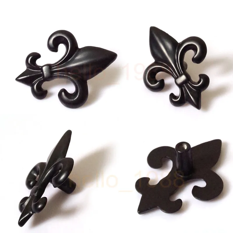 4pcs Black Antique Anchor Creative Cabinet Knob Furniture Drawer