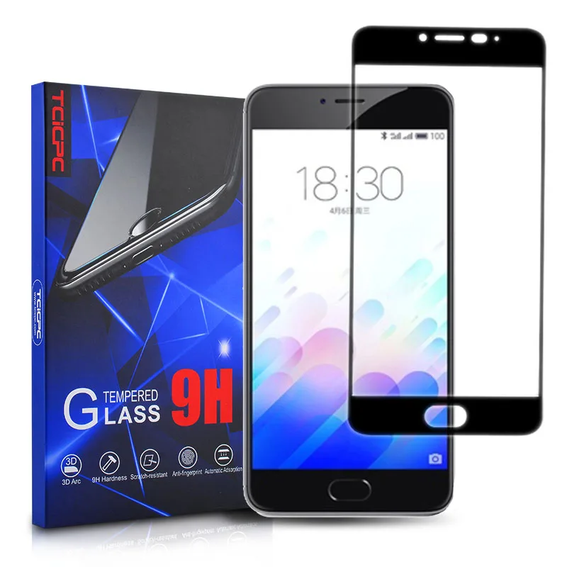 Tcicpc для Meizu M3 Note закаленное стекло 9 H HD прозрачное полное покрытие Защитное стекло для Meizu M3 Note M3Note Защитная пленка для экрана