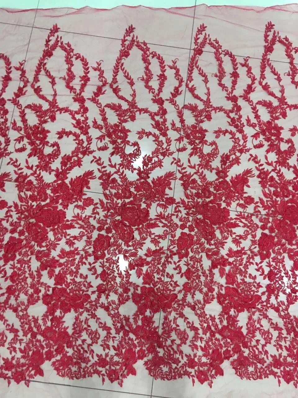 

High quality Red nigerian French lace J-8216 African lace fabric for wedding party dress 5yards/lot