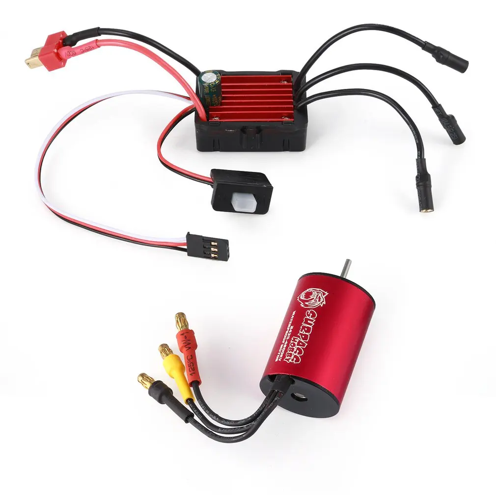 SURPASSHOBBY KK 2435 4800KV Brushless Motor with 25A Waterproof Speed Controler ESC for 2S 1:16 RC Racing Car Model