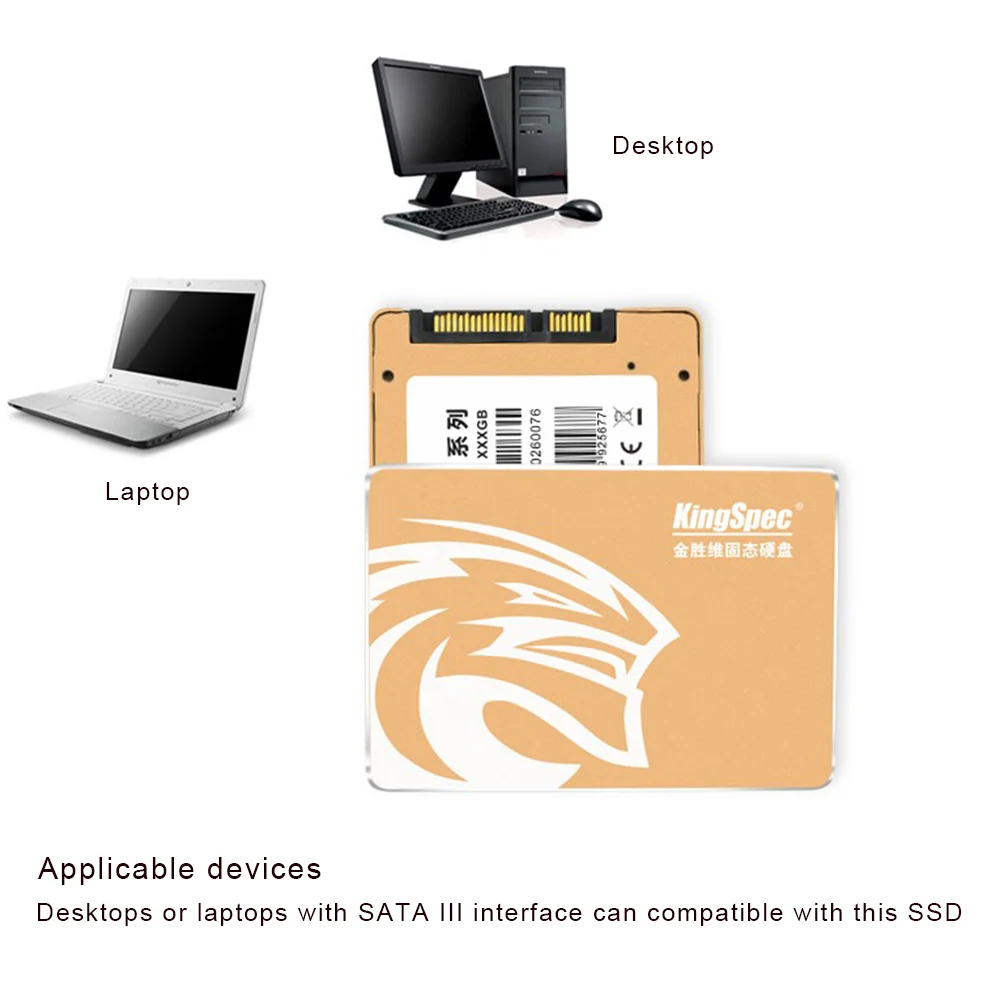 KingSpec P3-256 SATA III 3,0 2," 2,5 дюймов 256 Гб 3D MLC цифровой SSD твердотельный накопитель кэш 256 М для компьютера, ПК, ноутбука, рабочего стола