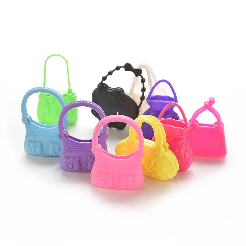 10 PCS Doll Bags Accessories Toy Mix Styles Colorized Fashion Morden