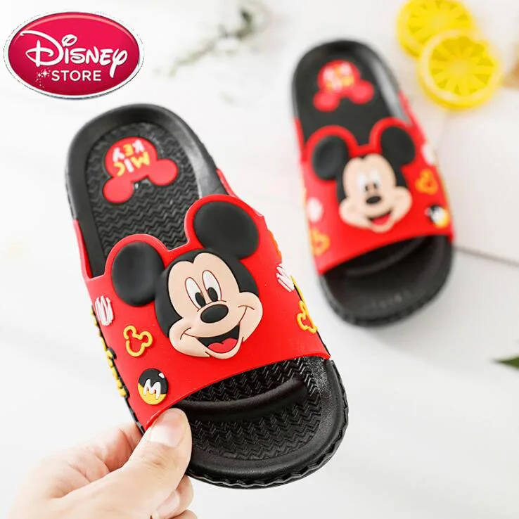 Тапочки disney для ванной; пляжная обувь для малышей; износостойкие тапочки Минни Маус; сандалии для девочек с Микки Маусом
