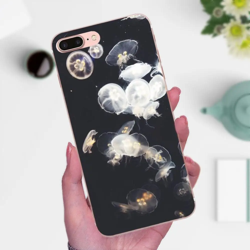Синий Медузы в море Красочные Для Galaxy J1 J2 J3 J330 J4 J5 J6 J7 J730 J8 2015 2016 2017 2018 мини Pro TPU