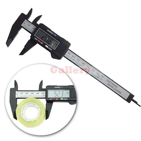 6 Inch 150mm Electronic Digital Caliper Ruler Carbon Fiber Composite