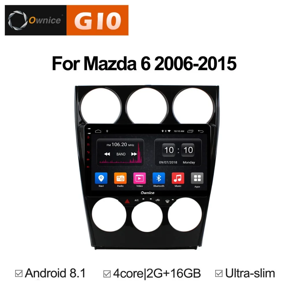 

Quad 4Core 2GB RAM+16GB ROM 9 inch Android 8.1 Car DVD Player For Mazda 6 Mazd6 2006-2015 GPS Navi Radio Stereo BT 4G WIFI TPMS