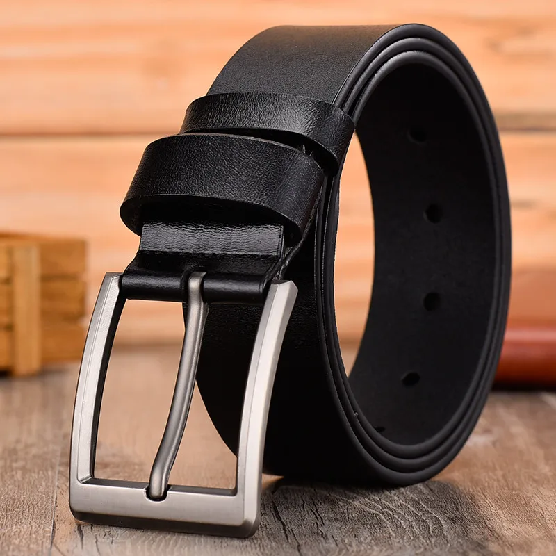 JFG03 black JIFANPAUL мужской ремень высокого качества с пряжкой ретро классический кожаный повседневный для диких мужчин из натуральной кожи студенческий - Цвет: JFG03 black