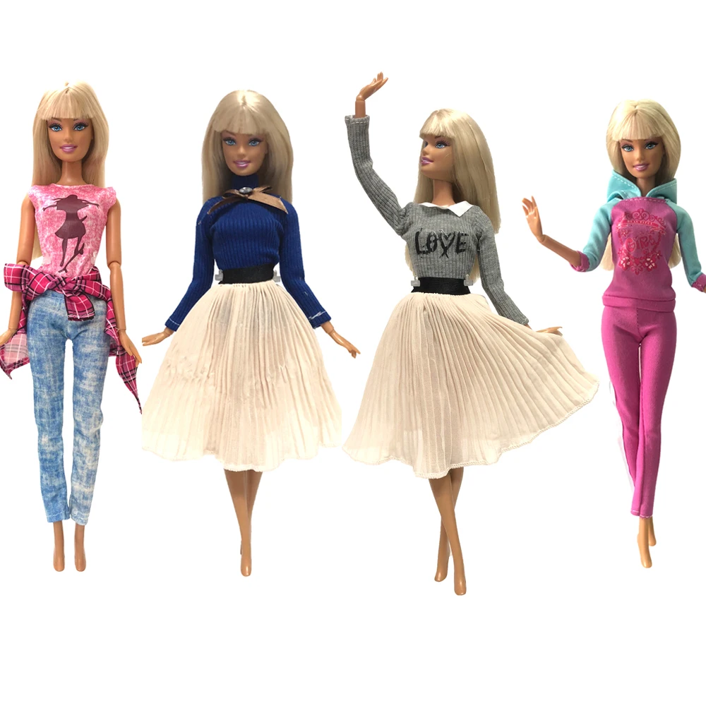 

NK 4 Pcs Doll Ballet Dress Handmade Party Clothes Fashion Dress For Barbie Doll Accessories Child Toys Girl' Gift 5X