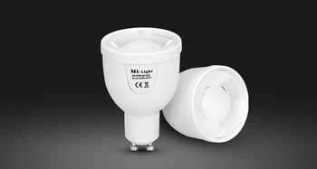 

[Seven neon]wholesales Mi-Light AC86-265V GU10 5W WW+CW dual white 5730 LED color temperature Dimmable LED Bulb LED spot light